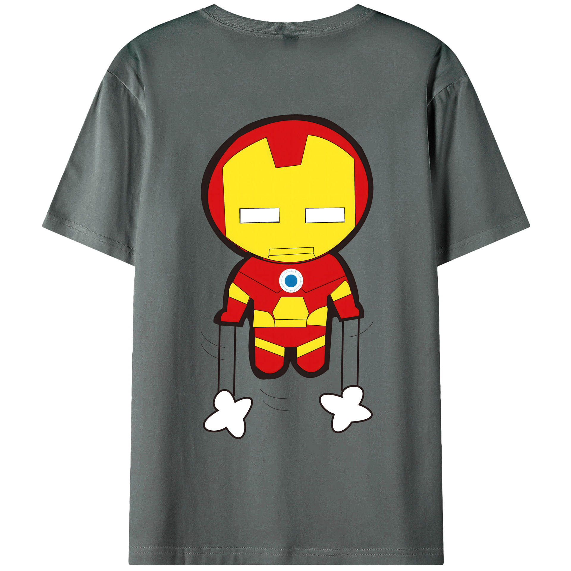 （画像用） アベンジャーズ The Avengers 綿100％ メンズ半袖Tシャツ（バックプリント） 通気性
